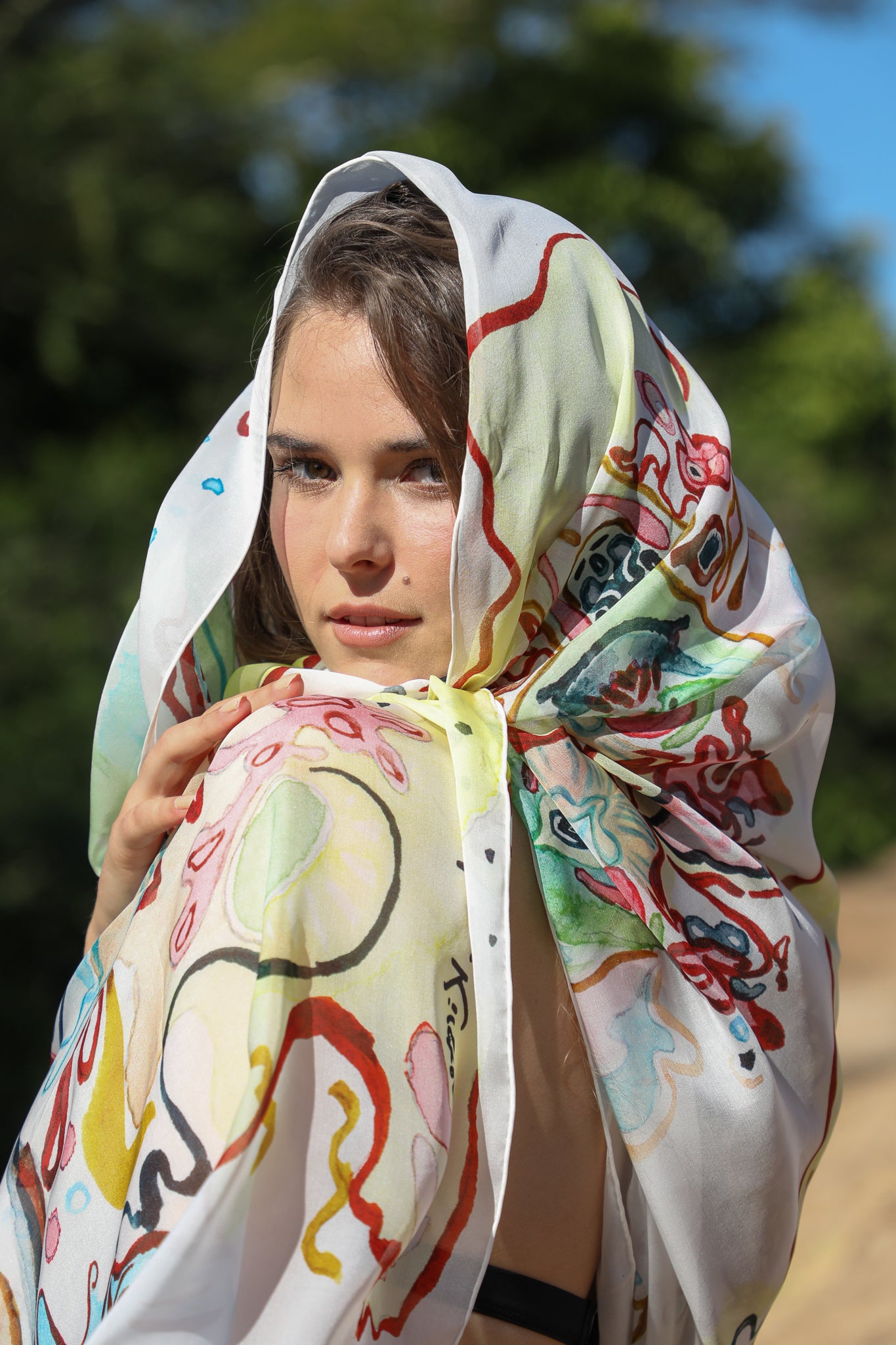 245 X 110 Biophyllia Silk Chiffon